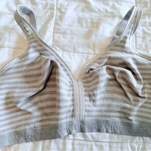 Cacique Taupe Striped Women's Bra